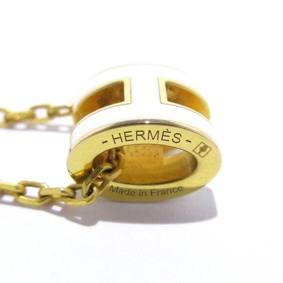 HERMES Mini Pop H - Gold White Hardware Necklace 645-080225 - Picture 3 of 6